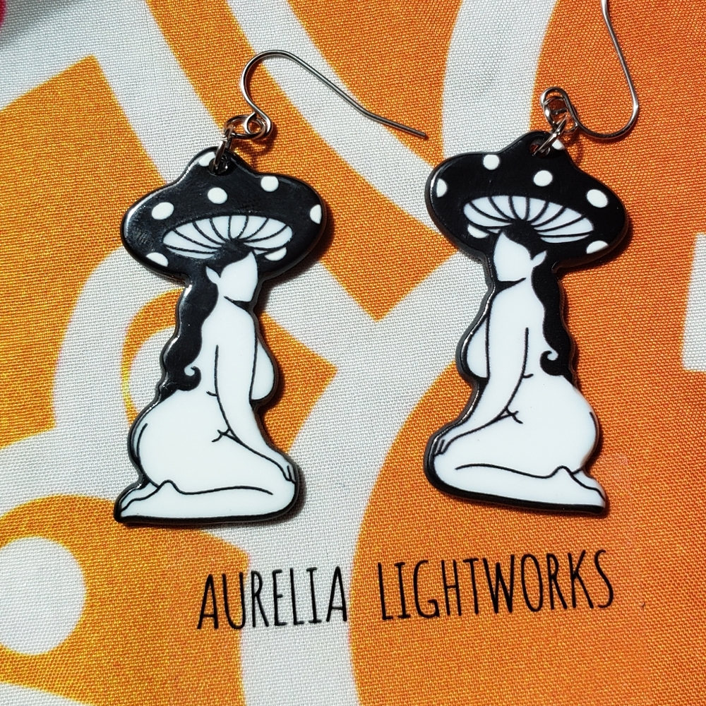 Mushroom Goddess earrings
